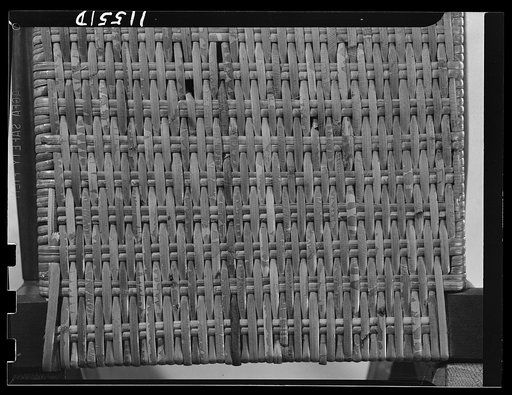 Texture background for motion picture and filmstrip titles. Woven reed chair seat