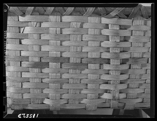 Texture background for motion picture and filmstrip titles. Split hickory basket