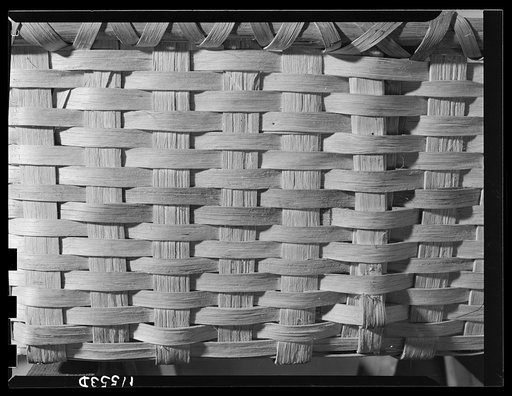 Texture background for motion picture and filmstrip titles. Split hickory basket