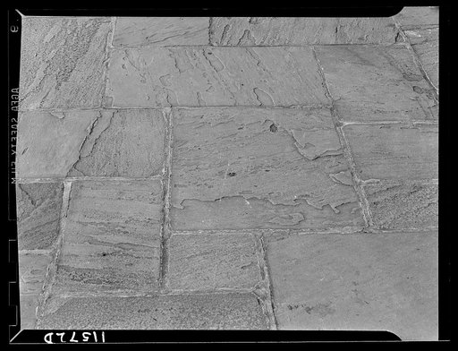 Texture background for motion picture and filmstrip titles. Flagstone paving detail