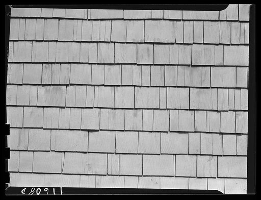 Texture background for motion picture and filmstrip. Shingles on the side of a house