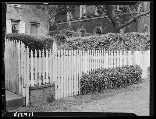 Washington, D.C. Close-up of picket fence in Georgetown