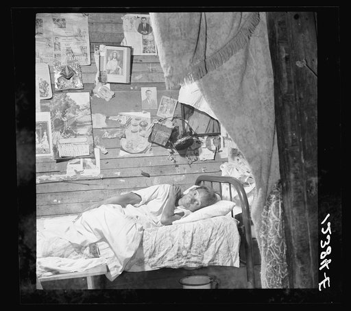 Woman suffering from malaria in the workers' quarter of Porta de Tierra. San Juan, Puerto Rico
