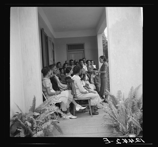 Class in maternal welfare. In a P.R.R.A. (Puerto Rico Resettlement Administration) health center. San Juan, Puerto Rico