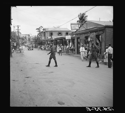 Insular police on a San Juan street. Puerto Rico