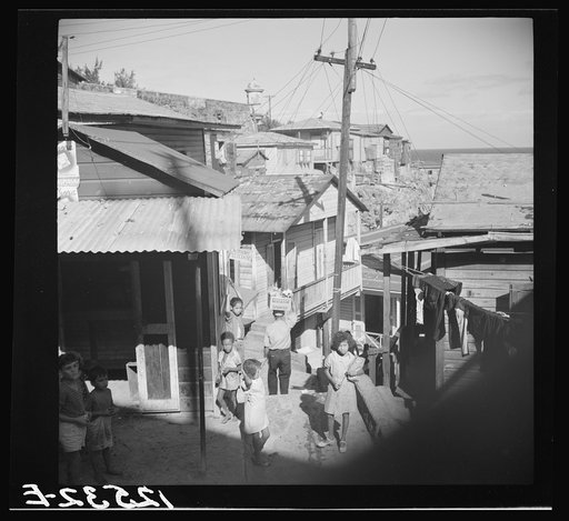 Street in the workers' quarter of La Perla. San Juan, Puerto Rico