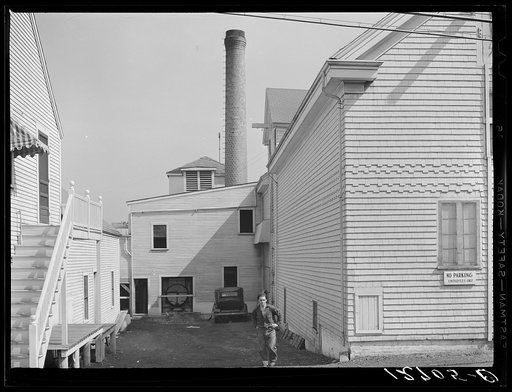 One of the few fish freezers still in operation. Provincetown, Massachusetts