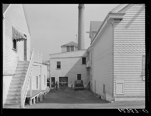 One of the few fish freezers still in operation. Provincetown, Massachusetts
