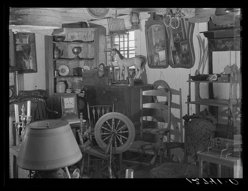 Antique shop in old barn near Canaan, Connecticut