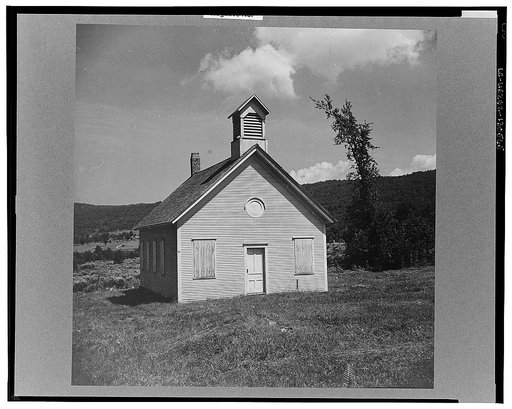 One-room schoolhouse closed for the summer. Bristol Notch, Vermont