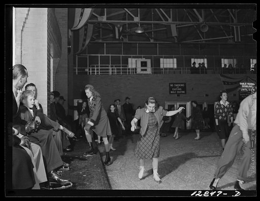 Chevy Chase Ice Palace, Washington. D.C. Beginner learning to skate