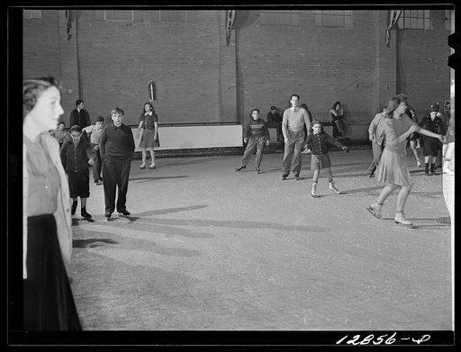 Chevy Chase Ice Palace, Washington. D.C. Skaters in ballroom