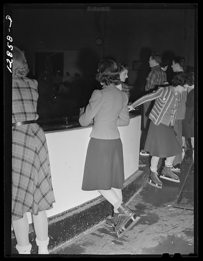 Chevy Chase Ice Palace, Washington. D.C. Skaters resting