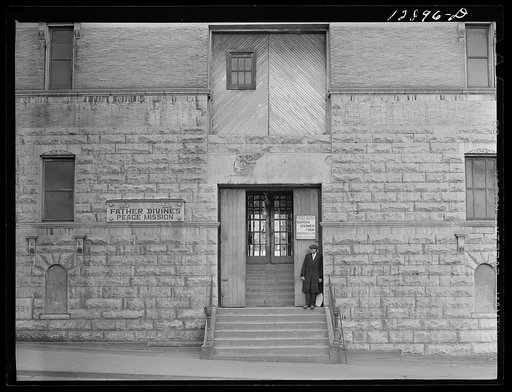 New York, New York. Entrance to one of Father Divine's "Heavens" on the East Side