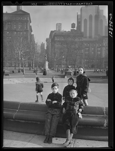 New York, New York. Children playing in Washington Square