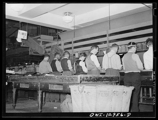 Washington, D.C. Sorting mail at the main post office