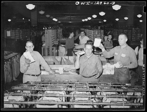 Washington, D.C. Sorting mail at the main post office