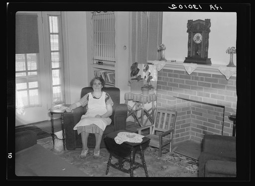 Interior of homestead on the Arthurdale project. Reedsville, West Virginia
