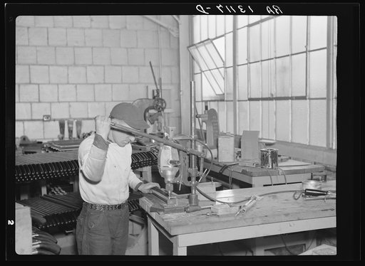 Employees in the vacuum cleaner factory. Arthurdale project, Reedsville, West Virginia