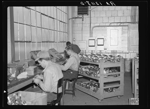 Workers in the vacuum cleaner factory at Reedsville, West Virginia. Many of the employees are Arthurdale homesteaders