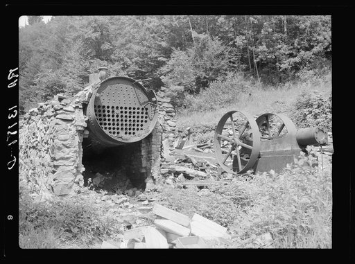 Abandoned sawmill at Sherburne, New Hampshire. It used to supply all lumber needs of the town