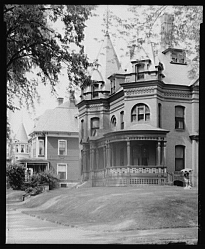 Victorian housing, Elm Street, dating from Manchester's heyday. New Hampshire