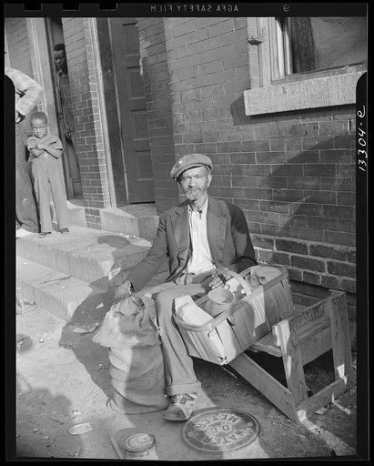 Washington, D.C. An old peanut vendor on Seaton Road