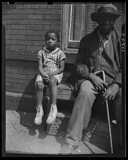 Washington, D.C. Grandfather and grandchild who live on Seaton Road