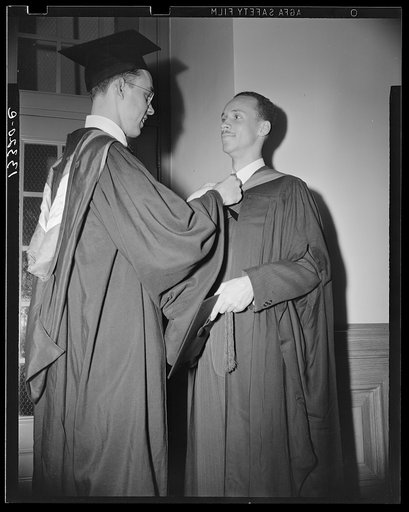 Washington, D.C. Young men preparing to receive degrees from Howard University
