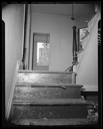 Washington, D.C. Interiors of wrecked homes on Independence Avenue across from the Smithsonian Institute