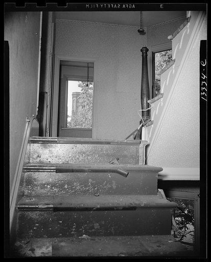 Washington, D.C. Interior of wrecked houses on Independence Avenue