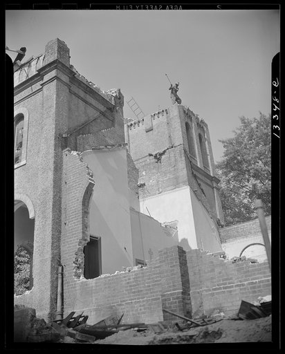 Washington, D.C. Laborers wrecking buildings on Independence Avenue