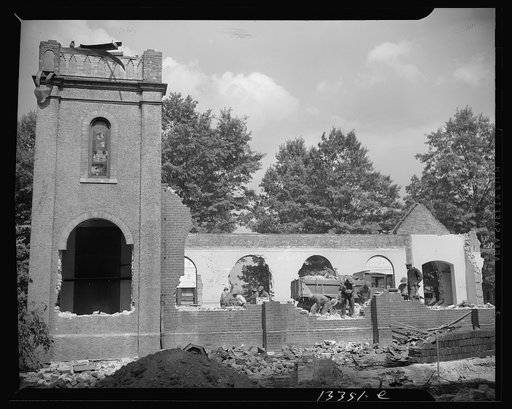Washington, D.C. Laborers wrecking houses on Independence Avenue