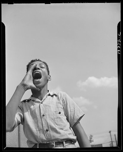 Anacostia, D.C. Frederick Douglass housing project. Boy at the playground