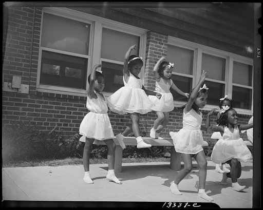 Anacostia, D.C. Frederick Douglass housing project. A dance group