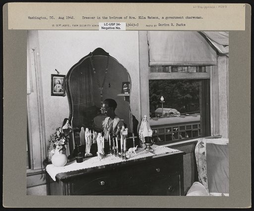 Washington, D.C. Dresser in the bedroom of Mrs. Ella Watson, a government charwoman