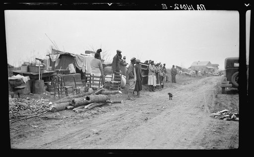 The families of evicted sharecroppers of the Dibble plantation. Parkin (vicinity), Arkansas