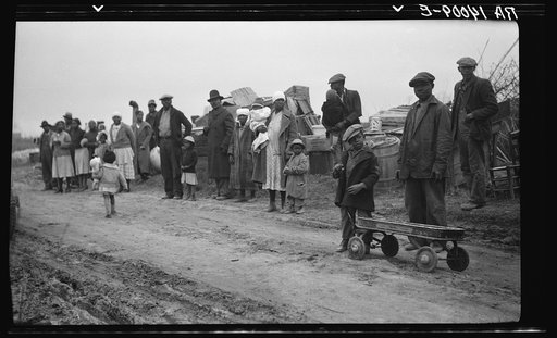 Parkin (vicinity), Arkansas. The families of evicted sharecroppers of the Dibble plantation. They were legally evicted the week of January 12, 1936, the plantation having charged that by membership in the Southern Tenant Farmers' Union they were engaging in a conspiracy to retain their homes; this c