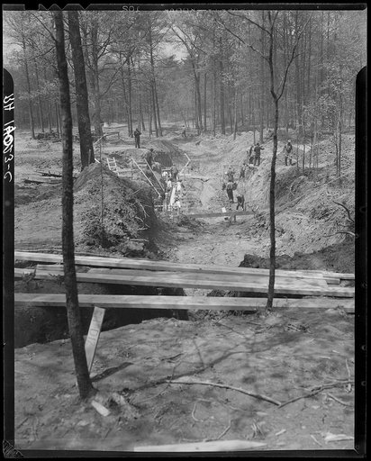 An underpass being constructed at Berwyn, Maryland