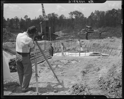 Construction of an acid pit. Berwyn, Maryland