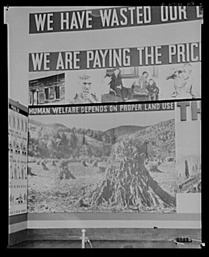 Panel of Resettlement Administration exhibit at San Diego Fair, California
