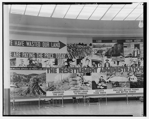 Panel of Resettlement Administration exhibit at San Diego Fair, California