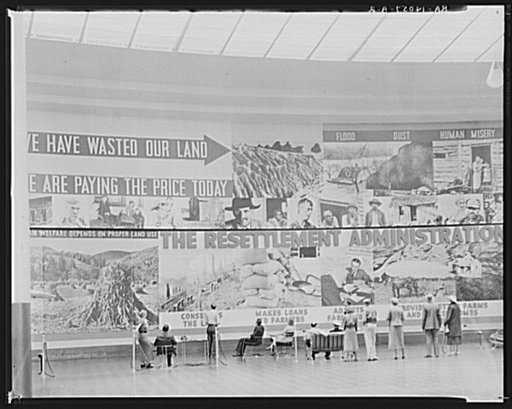 Panel of Resettlement Administration exhibit at San Diego Fair, California