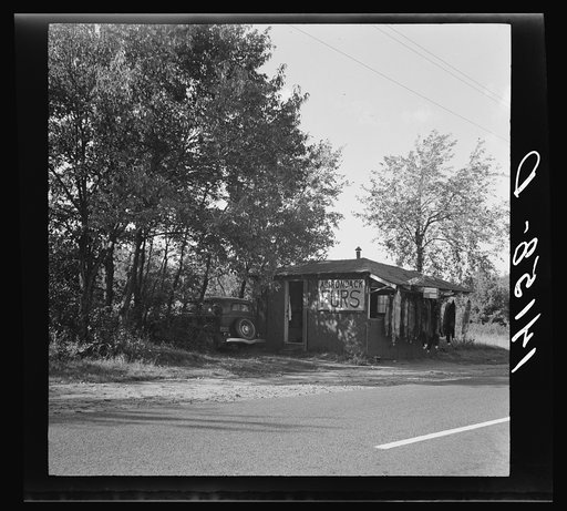 Roadside fur stand near Long Lake, New York
