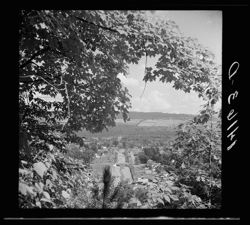 View on top of hill near Watkins Glen, New York
