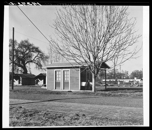 Visalia, California. Farm Security Administration Tulare camp for migratory farm workers. Isolation building