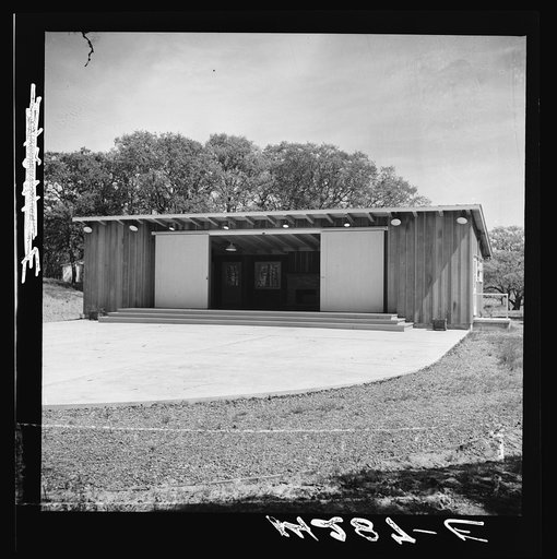 Front of community building. Sonoma migratory camp. California