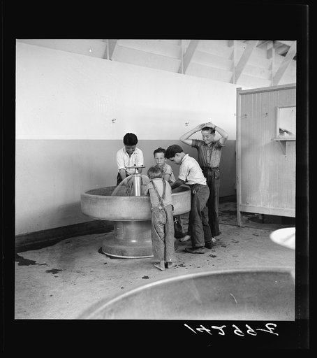 Mens' lavatory. Visalia migratory labor camp, California