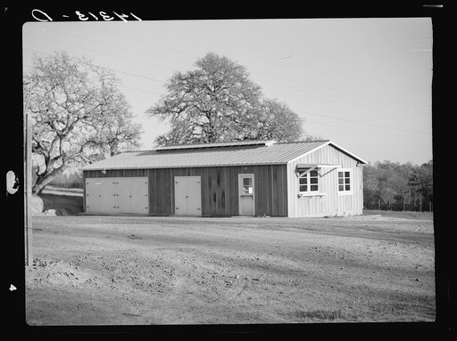 Sonoma migratory labor camp, California. Gate, house, and garage