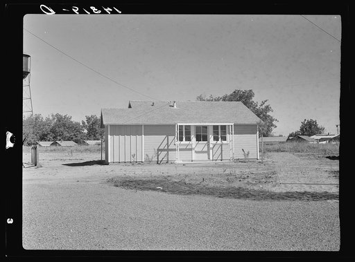 Four-room labor home. Visalia migratory labor camp. California